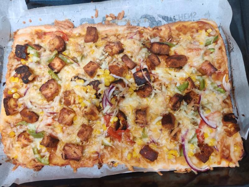 Paneer flatbread pizza by Chef Parag