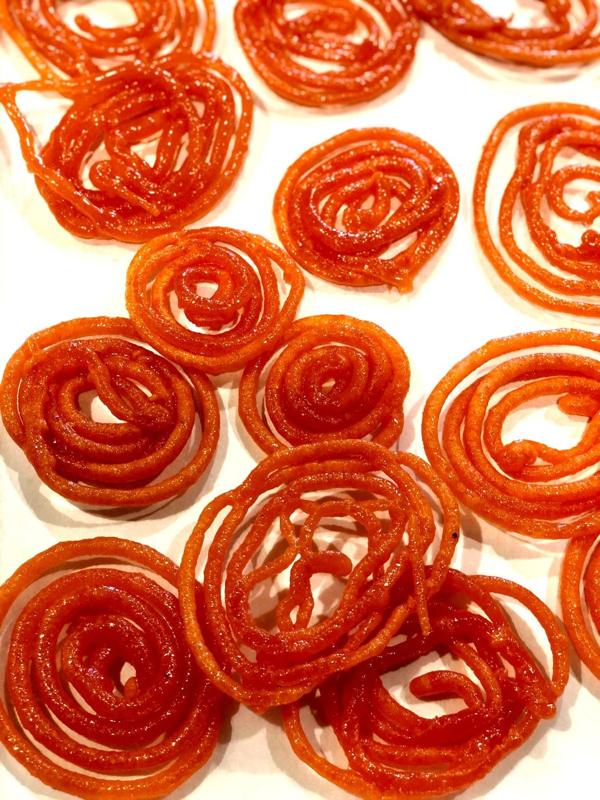 Fresh jalebi made by Chef Parag